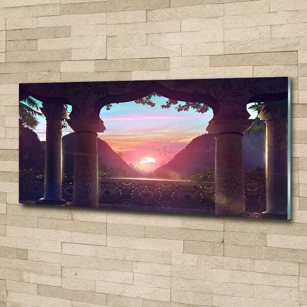 Schilderij op glas Oosterse architectuur