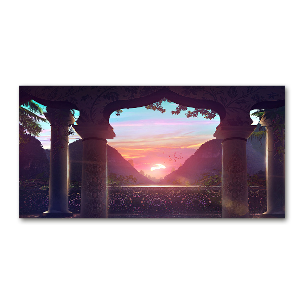 Schilderij op glas Oosterse architectuur