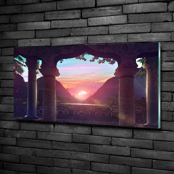 Schilderij op glas Oosterse architectuur