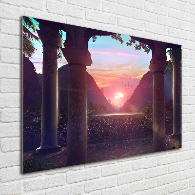 Schilderij op glas Oosterse architectuur