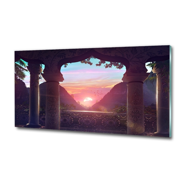 Schilderij op glas Oosterse architectuur