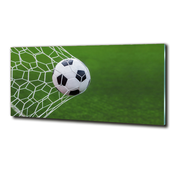 Foto obraz szkło hartowane Piłka w bramce