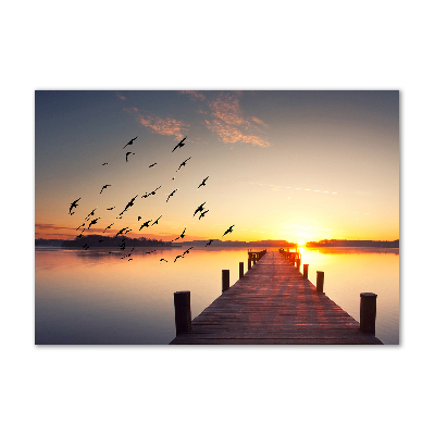 Schilderij glas Zonsondergang