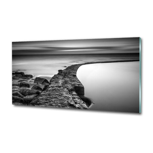 Glazen schilderij Rotsachtig strand