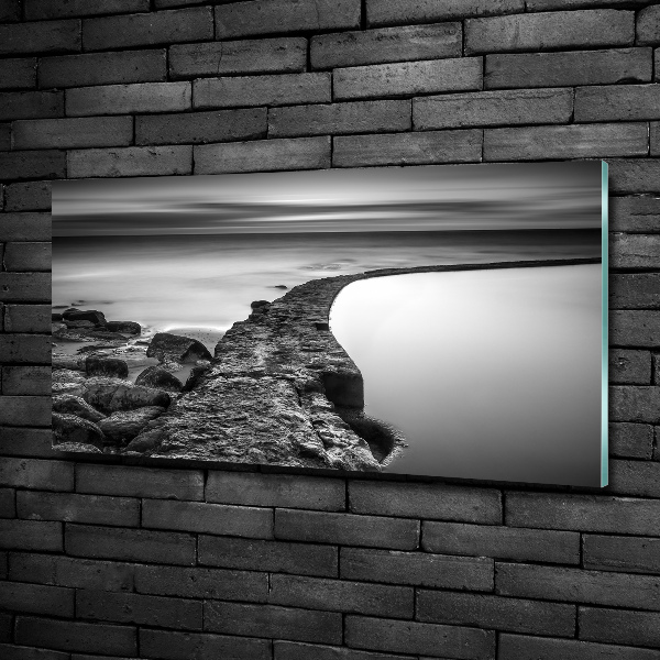 Glazen schilderij Rotsachtig strand