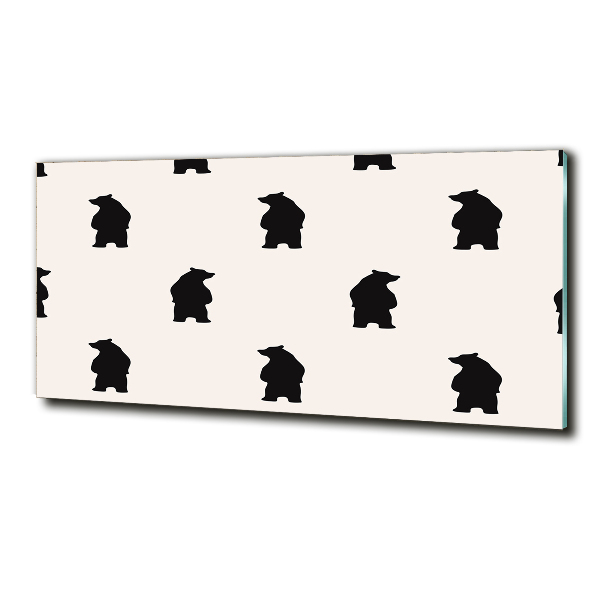 Schilderij glas Beren