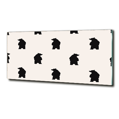 Schilderij glas Beren