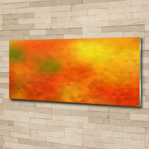 Schilderij glas Abstracte driehoeken