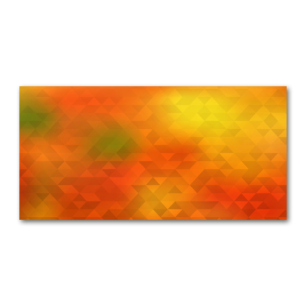 Schilderij glas Abstracte driehoeken