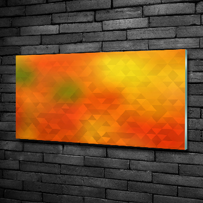 Schilderij glas Abstracte driehoeken