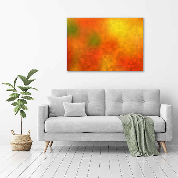 Schilderij glas Abstracte driehoeken