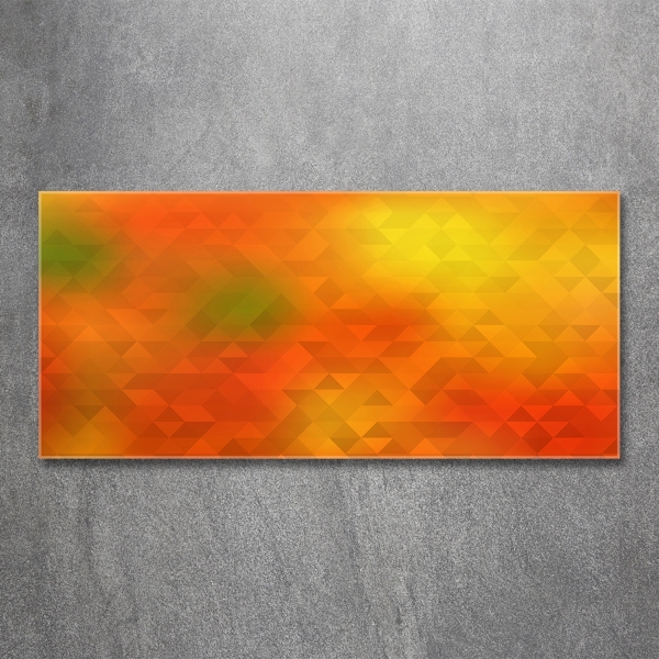 Schilderij glas Abstracte driehoeken