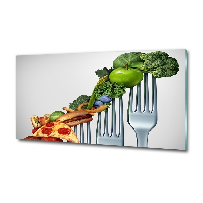 Schilderij glas Vooruitgang in het dieet