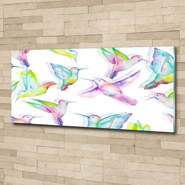 Glazen schilderij Kolibries