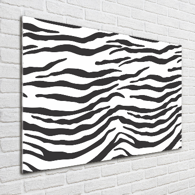 Schilderij glas Zebra-achtergrond