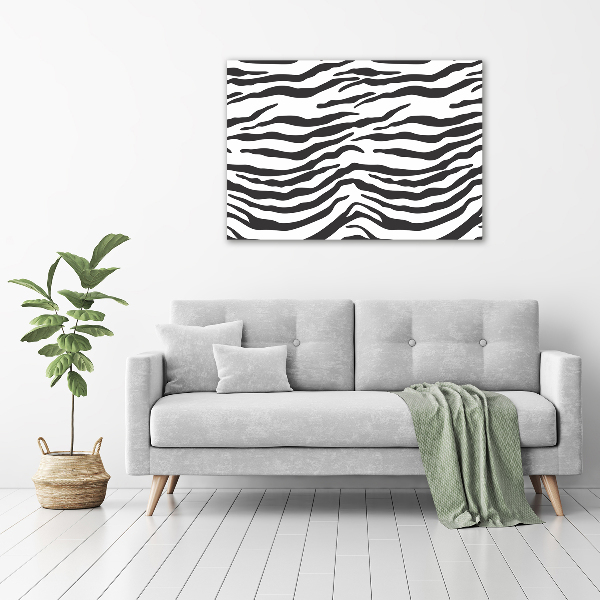 Schilderij glas Zebra-achtergrond