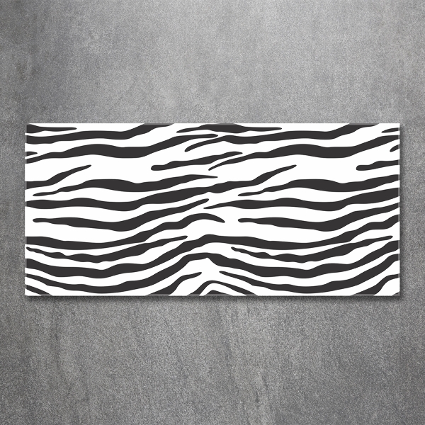 Schilderij glas Zebra-achtergrond