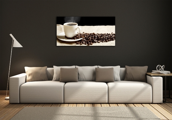 Glazen schilderij Aromatische koffie