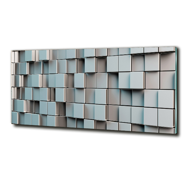 Schilderij op glas Muur van kubussen