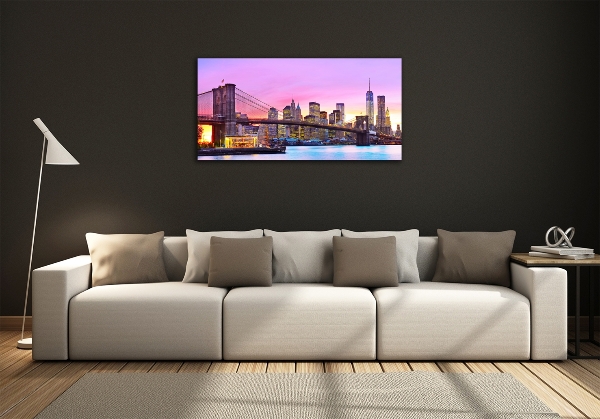 Schilderij glas Manhattan, New York