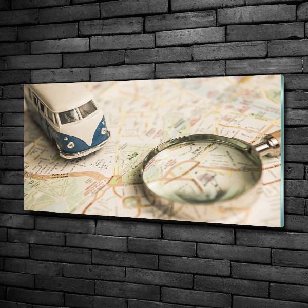 Foto schilderij op glas Symboliek van reizen