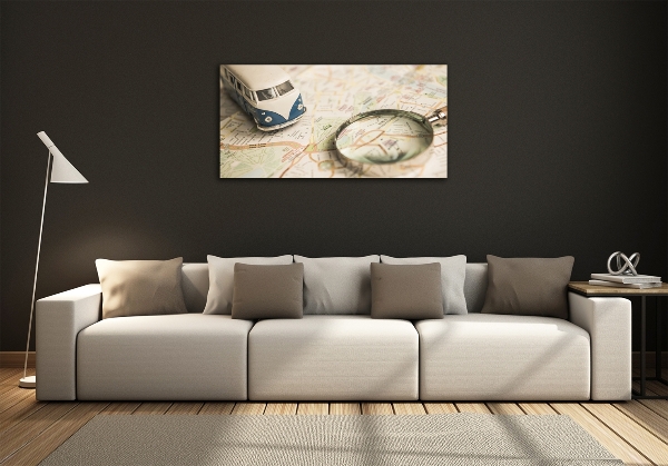 Foto schilderij op glas Symboliek van reizen