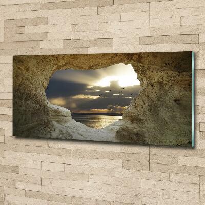 Foto obraz szklany Nadmorska jaskinia