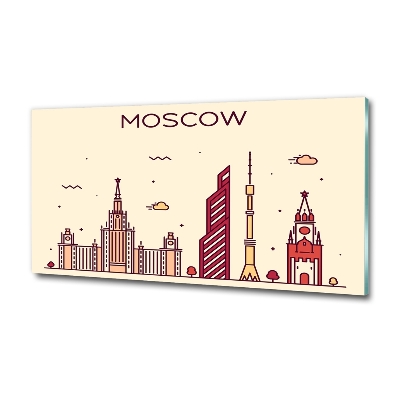 Schilderij op glas Moskouse gebouwen