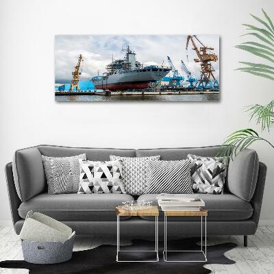 Schilderij glas Scheepswerf