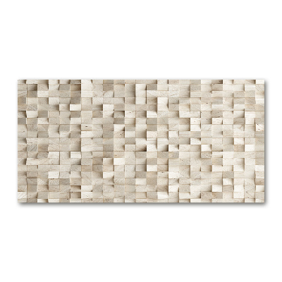 Foto schilderij op glas Houten kubussen