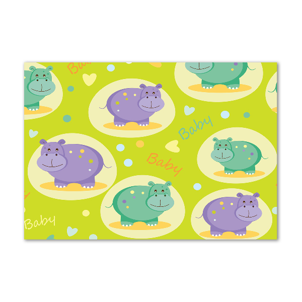 Foto-obraz szkło hartowane Hipopotamy