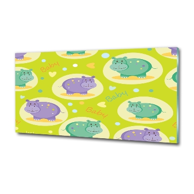 Foto-obraz szkło hartowane Hipopotamy