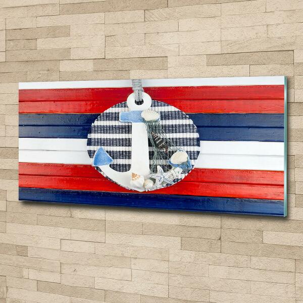 Schilderij op glas Anker