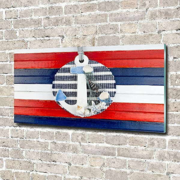 Schilderij op glas Anker
