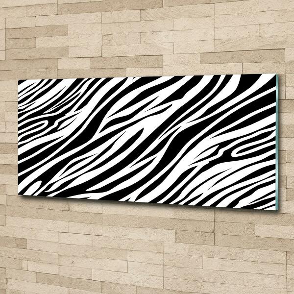 Schilderij glas Zebra-achtergrond