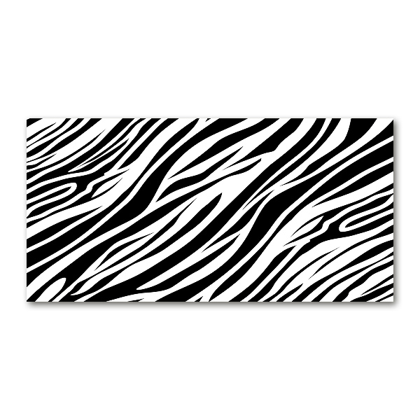 Schilderij glas Zebra-achtergrond