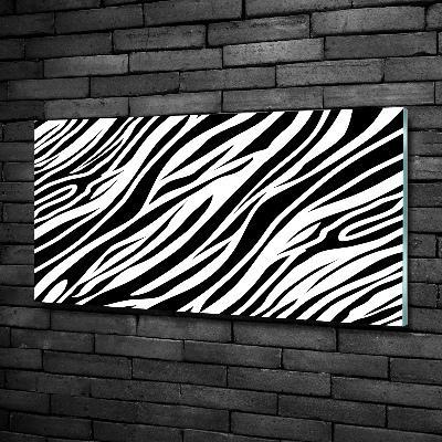Schilderij glas Zebra-achtergrond