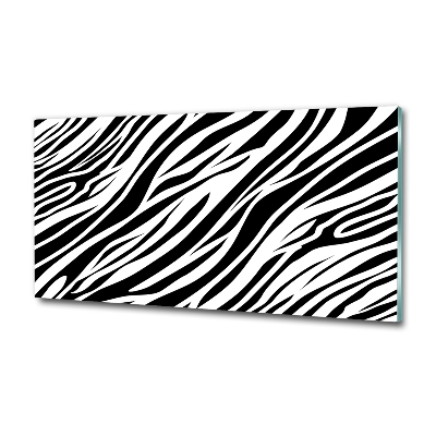 Schilderij glas Zebra-achtergrond