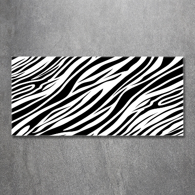 Schilderij glas Zebra-achtergrond