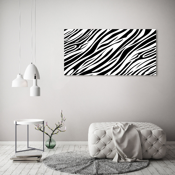 Schilderij glas Zebra-achtergrond