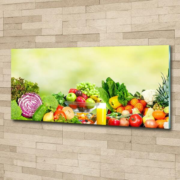Foto schilderij op glas Groenten en fruit
