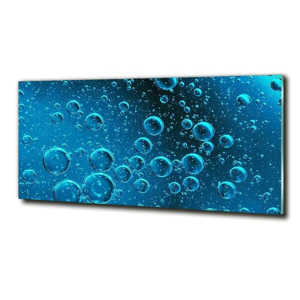 Schilderij glas Bellen onder water
