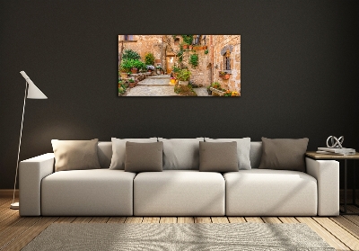 Glazen schilderij Een charmante straat