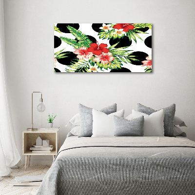Foto schilderij op glas Hawaiiaanse bloemen
