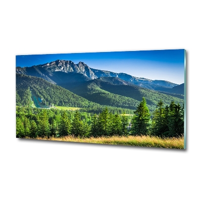 Glazen schilderij Skischans in het Tatragebergte