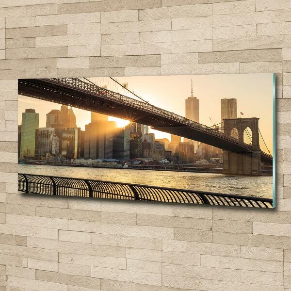Foto schilderij op glas Brooklynbrug