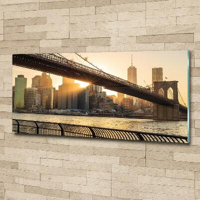 Foto schilderij op glas Brooklynbrug