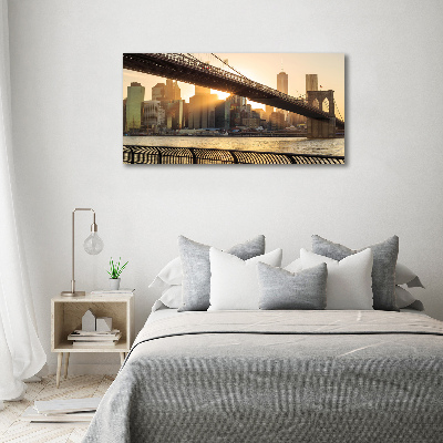 Foto schilderij op glas Brooklynbrug