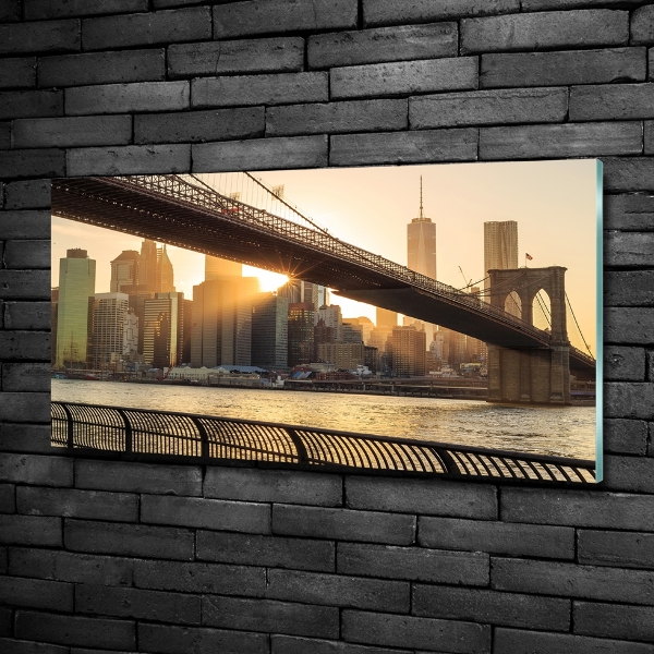 Foto schilderij op glas Brooklynbrug