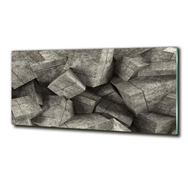 Schilderij glas Betonnen kubussen